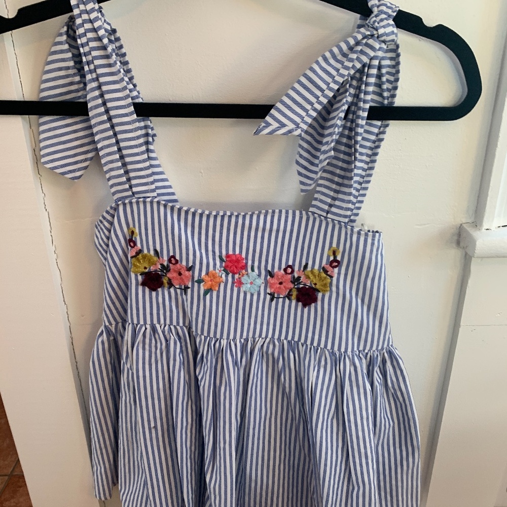 Striped baby doll style tank top